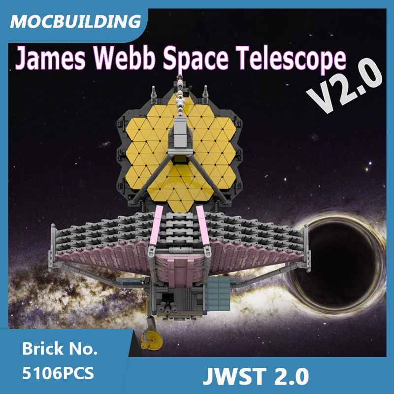 

MOC Building Blocks James Webb Space Telescope 2.0 Model DIY Assembled Bricks JWST Educational Display Toys Xmas Gifts 5106PCS