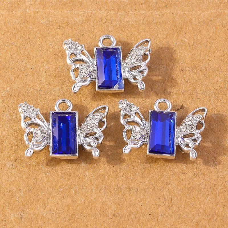 10pcs Crystal Snowflake Charms for DIY Jewelry Making