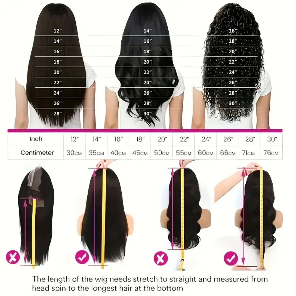 Human Hair Wig Pre plucked Natural Color 5x5 13x4 transparent Lace Front Wig Water Wave Lace Front Wig 200% Density