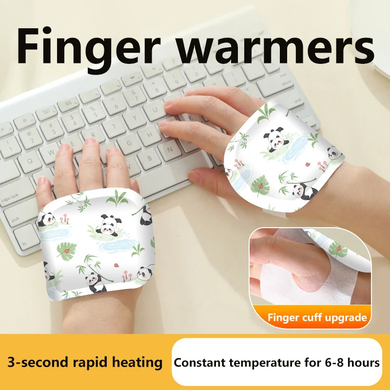 5Pairs Winter Panda Wearable Disposable Hand Foot Heating Paste Self-heating Cold-proof Winter Warm Paste Heat Packs Warmer