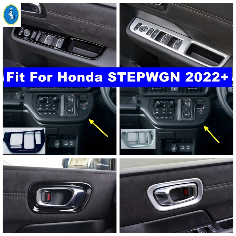 

Door Armrest Glass Lift Button / Center Console Gear Box Shift Panel Cover Trim Fit For Honda STEPWGN 2022 2023 Car Accessories