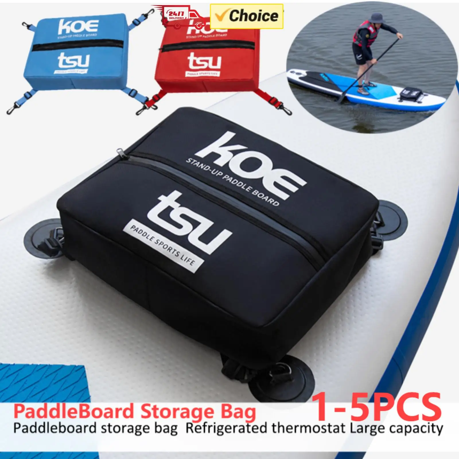 Bolsa de almacenamiento para tabla de paddle surf, impermeable, para tabla de paddle surf, bolsa sellada para alimentos y ropa, para accesorios de kayak y surf