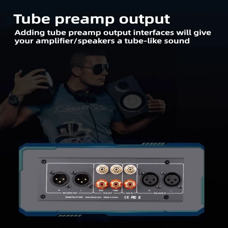 TA-32 HIFI Decoder Headphone Amplifier USB DAC DSD 3000mW Balanced Output Bluetooth 5.1 APOS 12AU7 with 3.12-inch OLED Screen