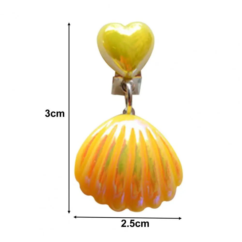 Children's Ear Clips Pretty Seashell Ear Decorations For Girls Stand Out With Shiny Princess Design Kids' Seashell Ear Clip