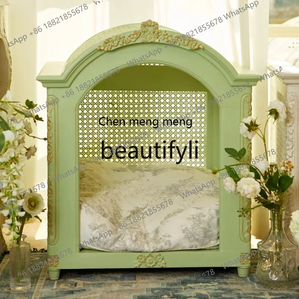 X  GG New Indoor Solid Wood Cat Dog House Villa Dog Cage Cat Cage Minimalist
