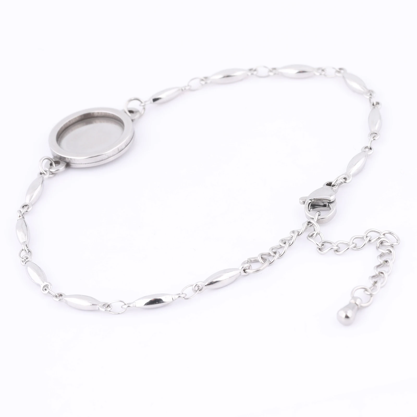 3pcs Stainless Steel Chain Bracelet Base Blanks Fit 12mm Cabochon Bracelets Bezel Settings Diy Jewelry Making Accessories