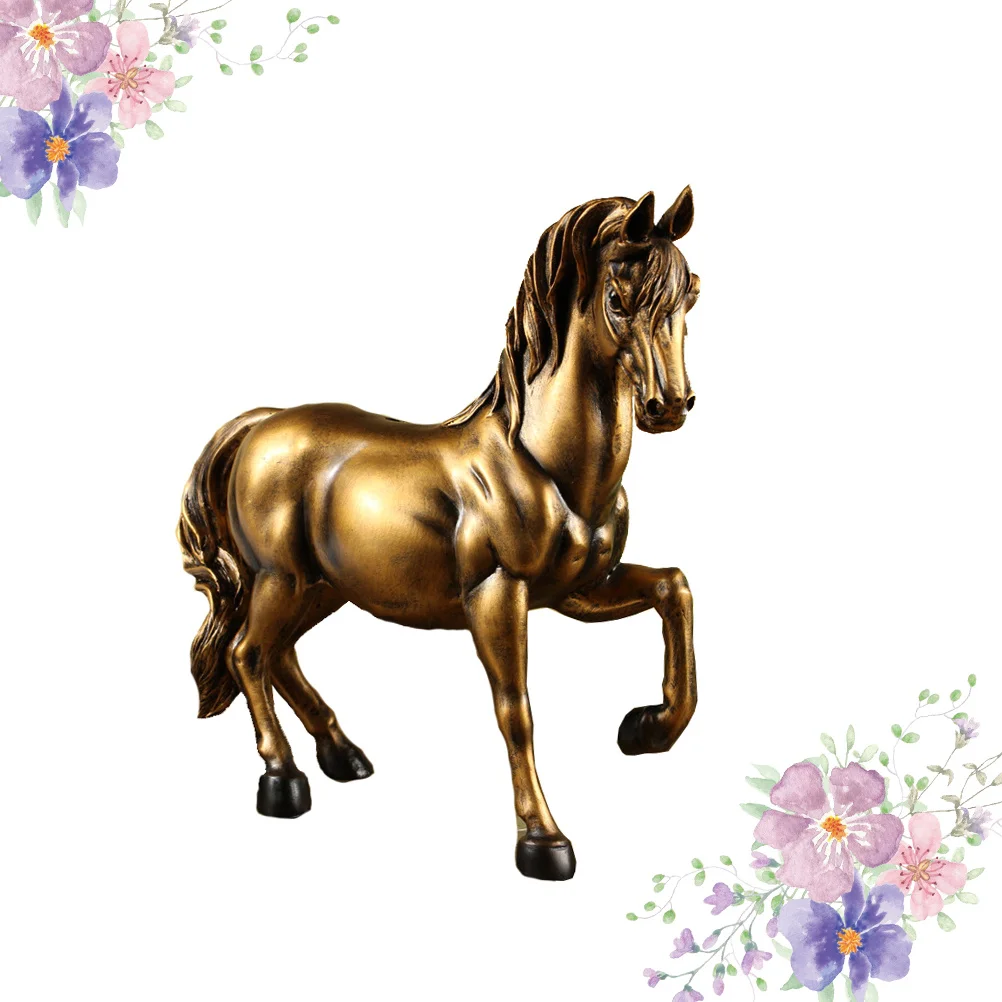 

1pc Horse Shape Storage Jar Delicate Saving Pot Resin Art Coin Bank Smooth Money Pot Creative Gift for Brass