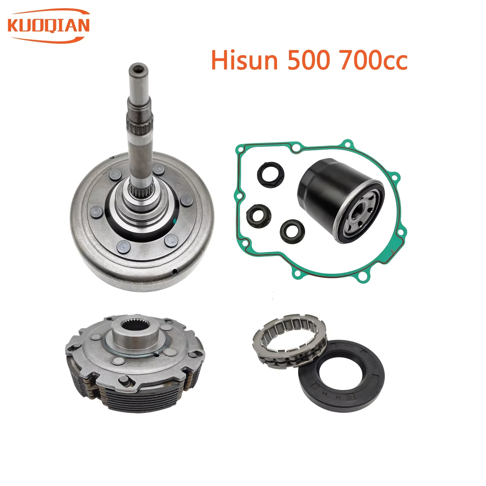 

WET CLUTCH REBUILD KIT FOR HISUN 500 700 UTV MSU HiSUN Massimo Menards Supermach Bennche 5KM-16611-10-00 5KM-16620-00-00