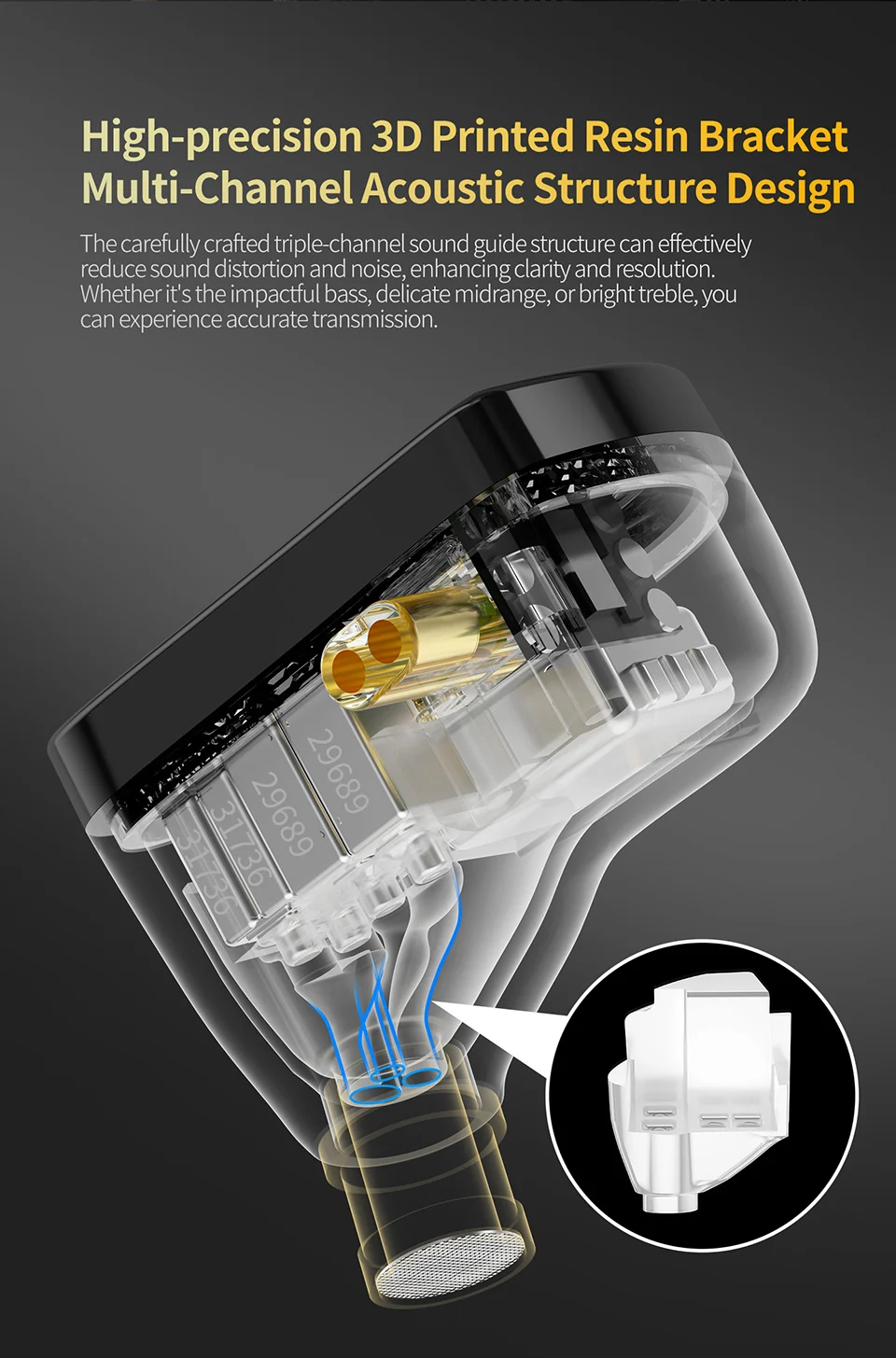 KZ AS16 Pro X In-Ear-Kopfhörer, 8, Balanced Armature Headset, Sport-Spielkopfhörer mit Geräuschunterdrückung und abnehmbarem Audiokabel – Detail 7