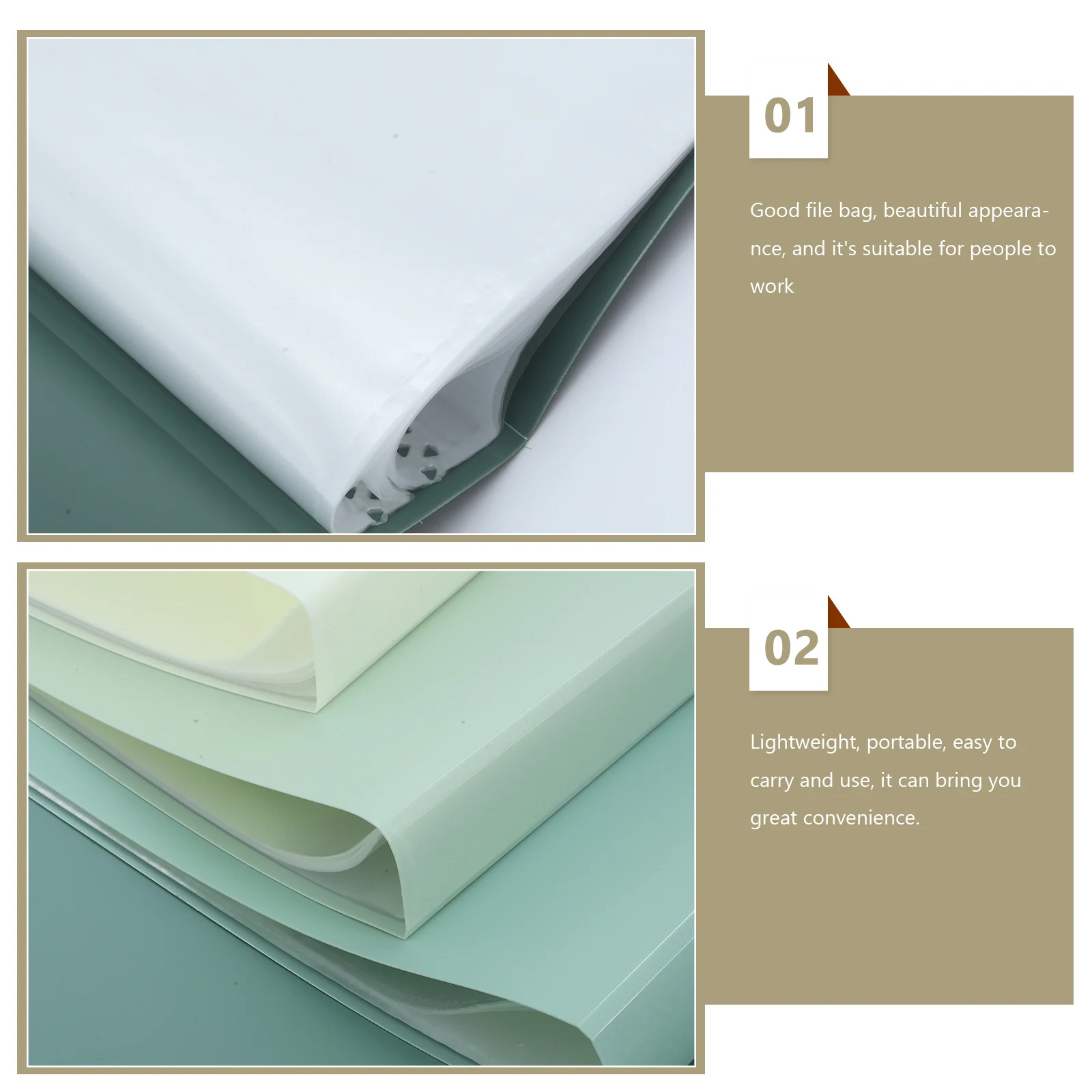 

5 Pcs A4 Gradient File Folders with Transparent Cover for Document Storage Presentation Folder Office Supplies