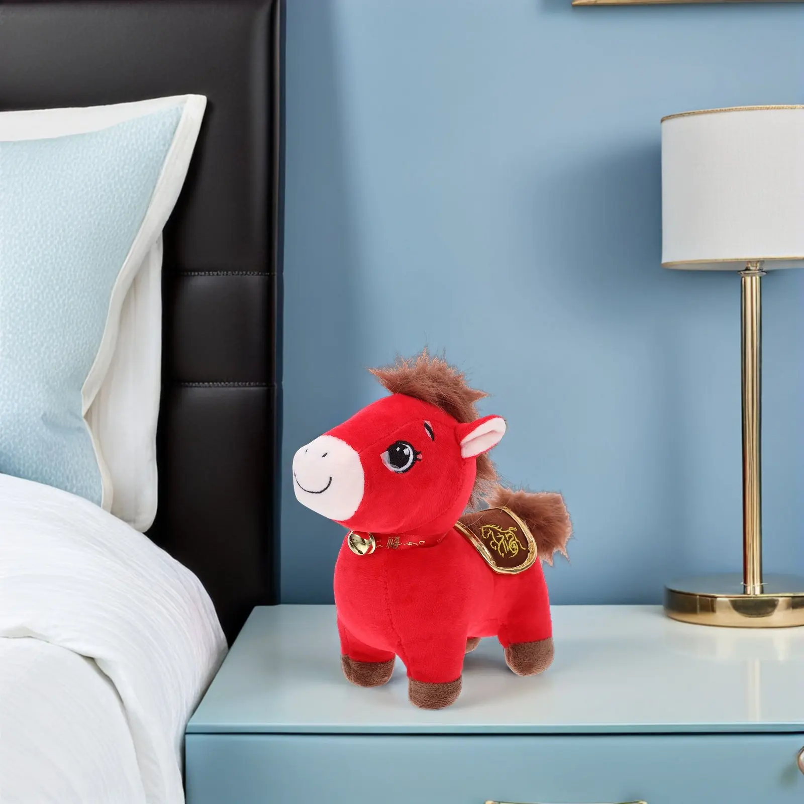 

Chinese New Year Zodiac Horse Mascot 20Cm Year of The Horse 2026 Stuffed Animal Spring Festival Party Gift Decoration
