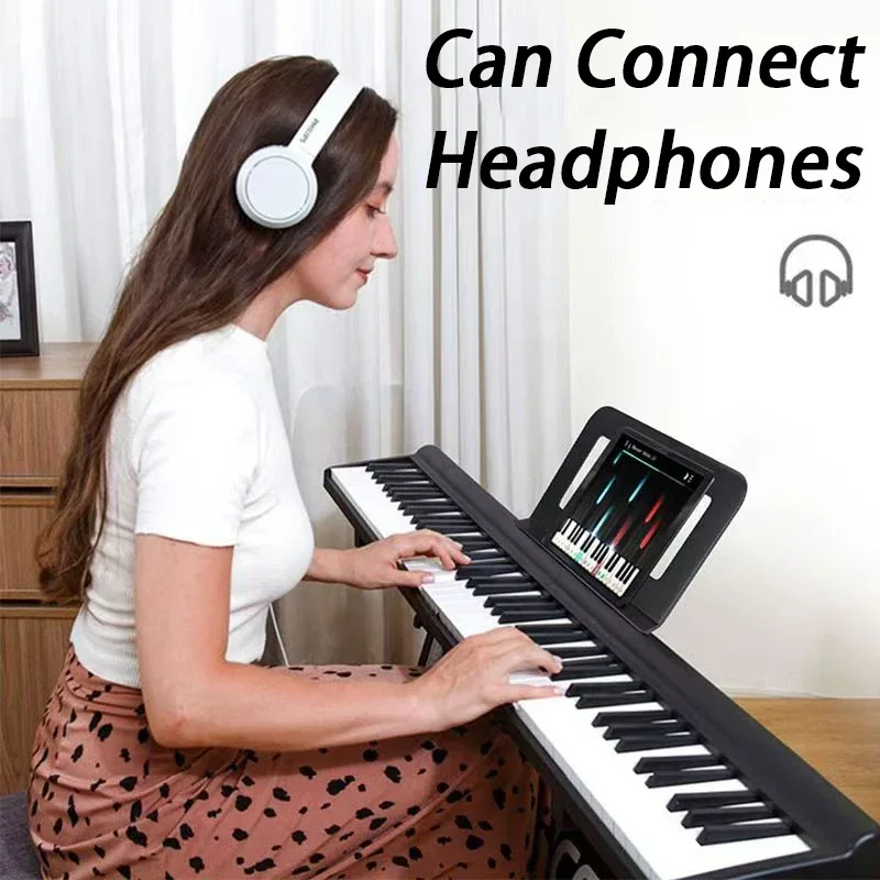 【سعر المصنع】88 مفتاح بيانو إلكتروني 66 مفتاحًا للكبار المبتدئين جهاز إلكتروني متعدد الوظائف لوحة مفاتيح ميدي لوحة مفاتيح مزدوجة تعليم
