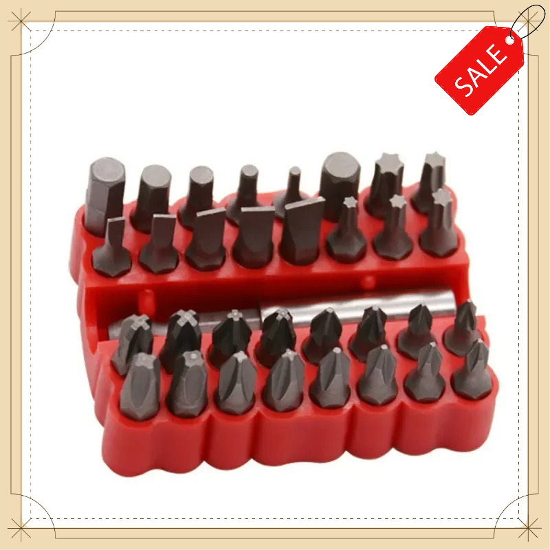  33Pcs Security Screwdriver Bit Set Tamper Proof Torx Hex Star Spanner Tri Wing Bits with Magnetic Holder Professional Hand Tools 