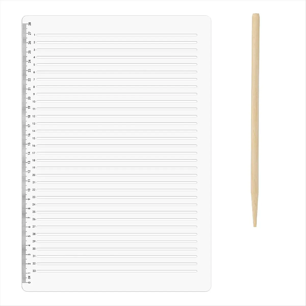 A74U Plastic Straight Line Stencil Template 11 Inch Scale 0.35 Spacing Straight Line Template for Writing Writing Ruler