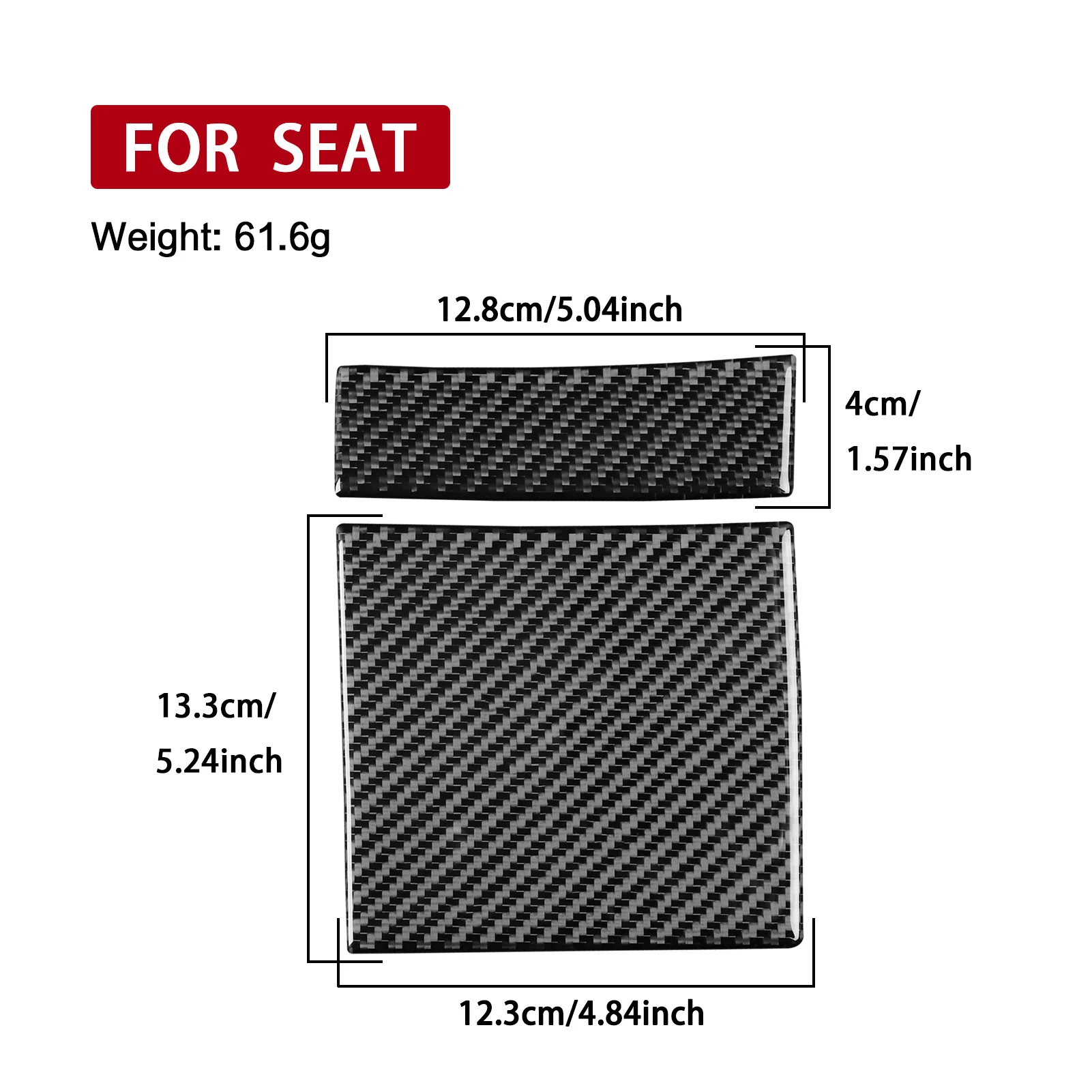 For SEAT Leon MK2 1P Cupra FR 2005—2012 Rear Seat Anti-kick Panel Interior Panel / 3K Carbon Fiber+ Resin / 3mm Anti-Scratch view 5