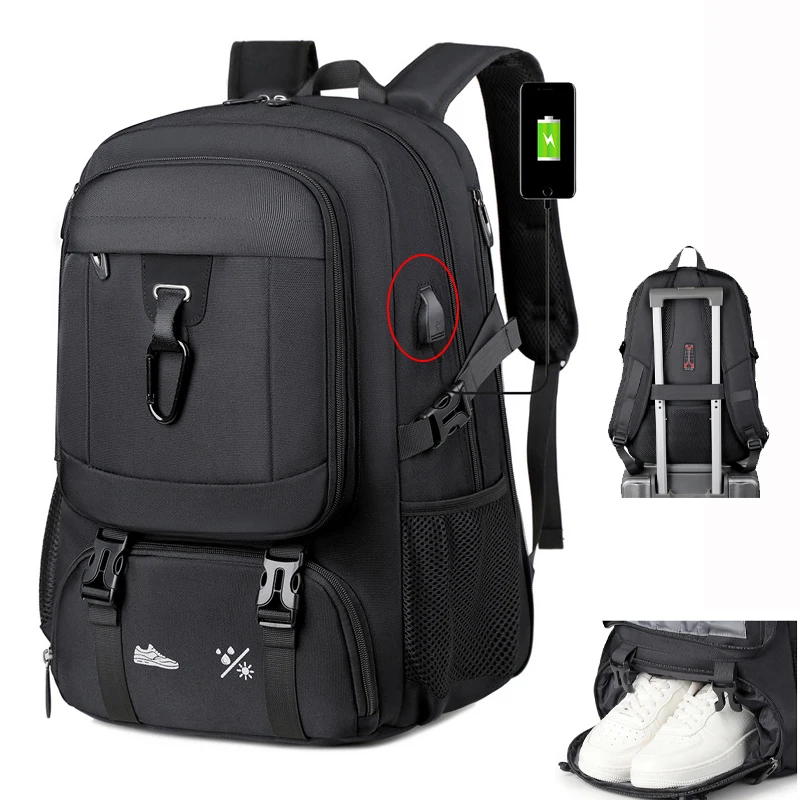

Outdoor Backpack for Travel with Shoe Compartment Backpack with USB Laptop Backpack Large Capacity Multifunctional Schoolbag