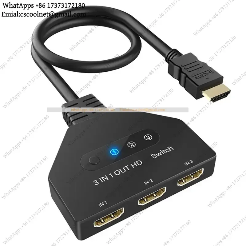 3-in-1-Out Switcher 4K 30Hz Monitor Divider Screen Expander Distribution Integrated Switching Unit