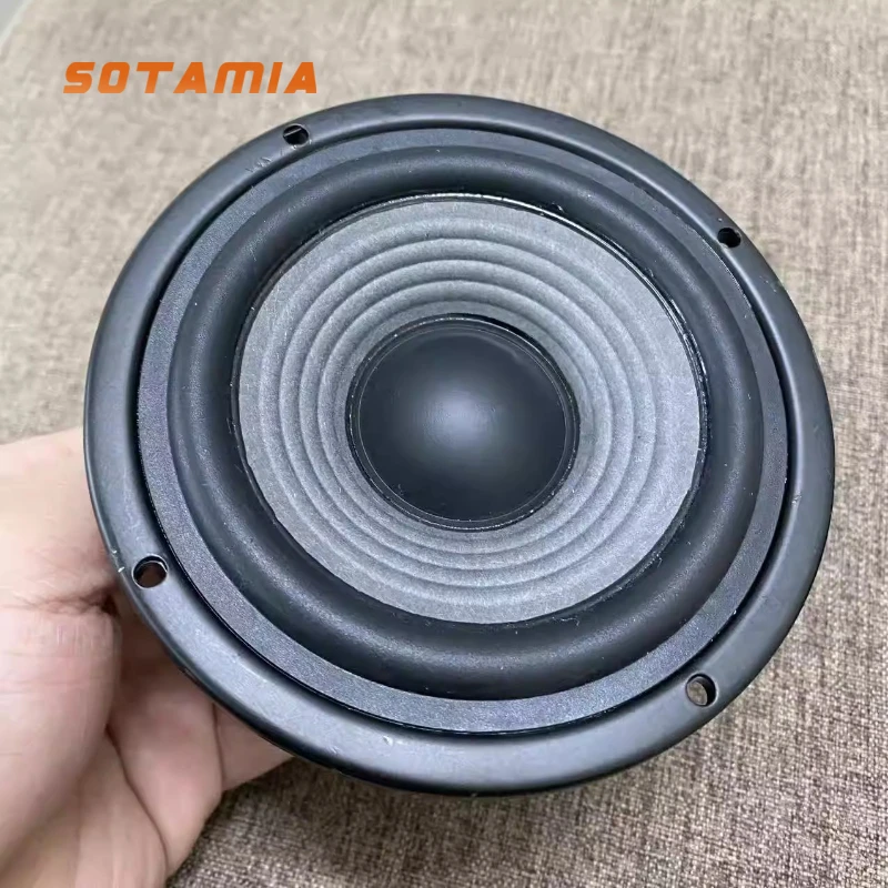 

SOTAMIA 1 шт. круглый 4-дюймовый сабвуфер 4 Ом 20 Вт с большим магнитом, стальной диффузор, Hi-Fi, гофрированный бумажный конус, для домашнего кинотеатра