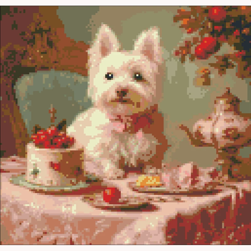 

2025 новый стиль собака DIY 11CT наборы для вышивки крестом рукоделие ремесленный набор холст с принтом домашний дизайн