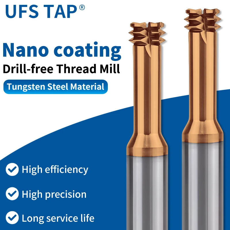 

UFS TAP CNC 60° Machine DR Steel/TC50 High-Hardness Non-drilling Composite Integrated Thread Milling Cutter M3-M12 Mill Mills