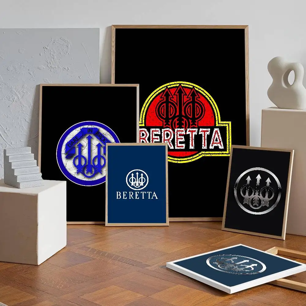 G-Gun BerettaS LOGO Self-adhesive Art Poster Whitepaper Prints Posters Artwork Home Decor