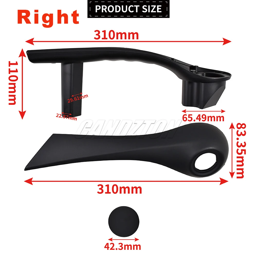 For Renault Megane MK2 2002-2009 New 1 Pair Front Inner Door Handle Grip Black L+R ABS 7701475315 7701475316 Car Accessories