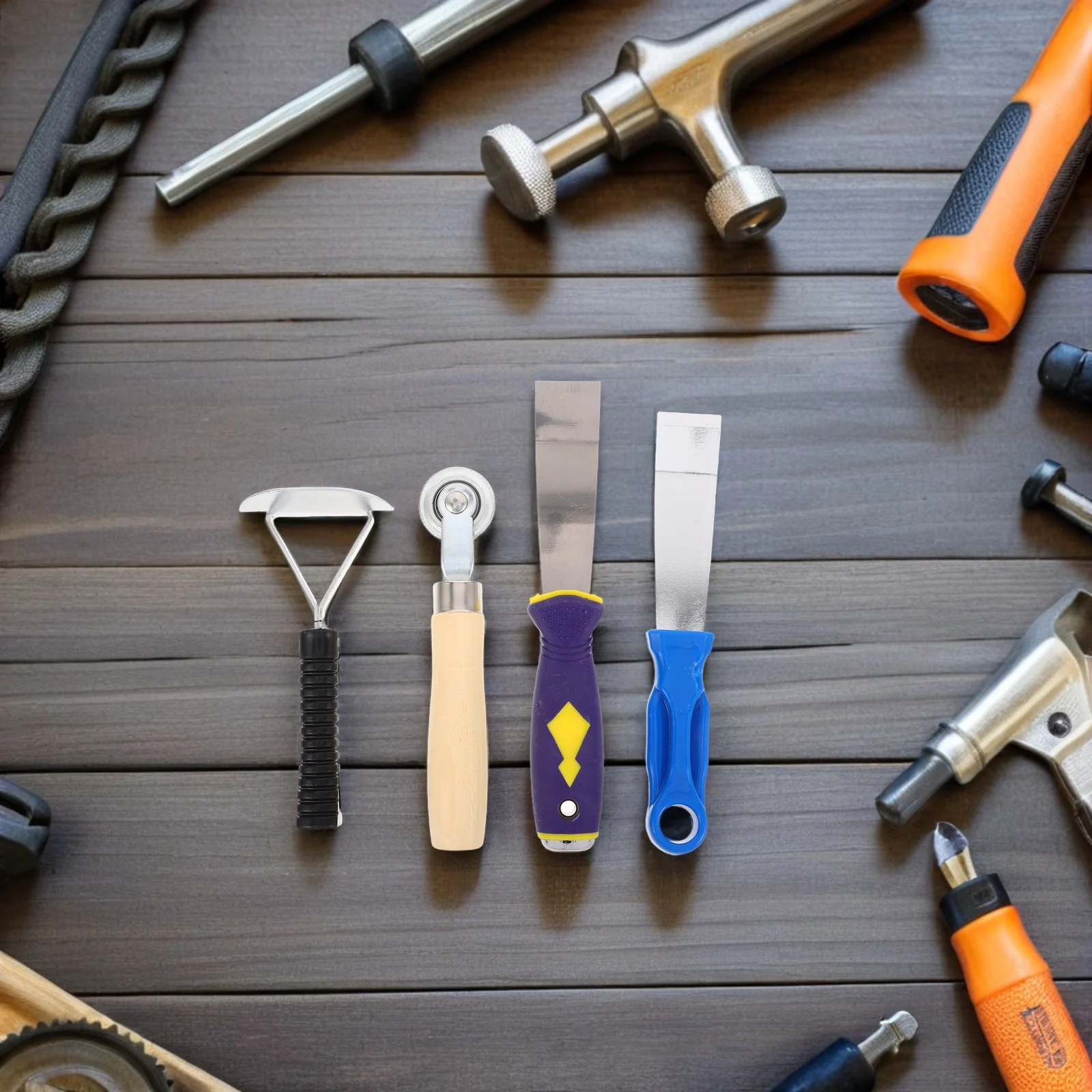 

Car Motorcycle Tire Repair Tools Set Buffer Spreader Patch Prep Tool Rim Adhesive Remover Portable Compact Workshop