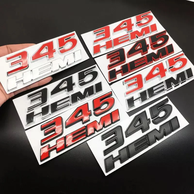 ملصقات معدنية ثلاثية الأبعاد لصندوق السيارة 345 392 شارة شعار HEMI لدودج تشالينجر رام شاحن عيار رحلة قافلة كرايسلر دارت