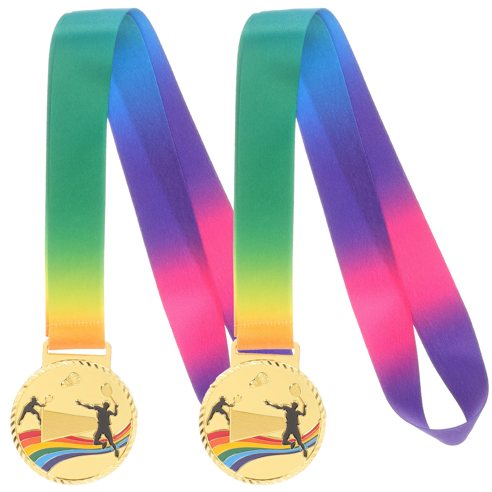 

2Pcs Badminton Medals Creative Reward Prize for School Competitions Children Encouragement Awards Kids Sports Incentive Gifts