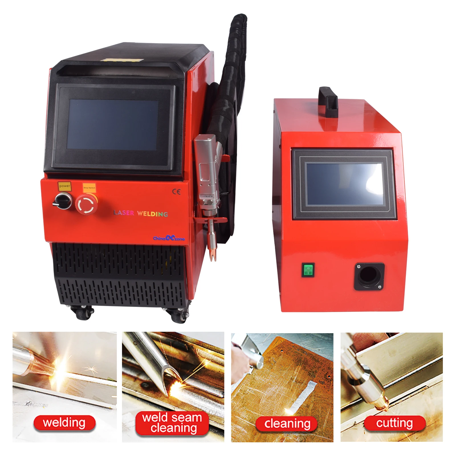 1200W Air Cooling Laser Welder 4 in 1 Strong Cutting Welding Cleaning Fiber Laser Welding Machine for Metal Air Cooled Laser