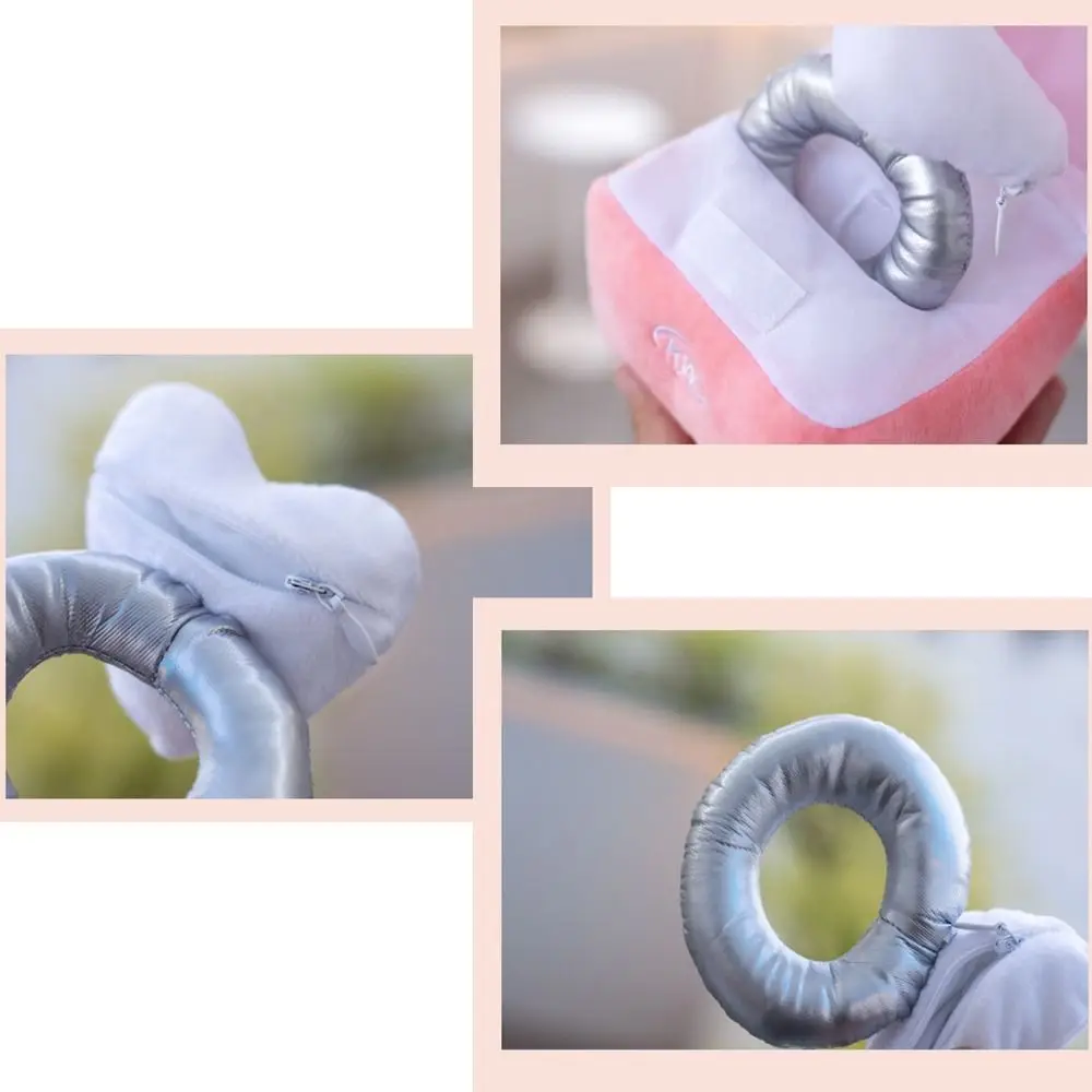 1pc Interesting Plush Ring Love Box Pink Soft Plush Ring Box Oversized Plush Diamond Ring Festivals