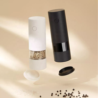 Portable Mini Automatic Sea Salt Pepper Mill USB Rechargeable Huohou Electric Pepper Grinder