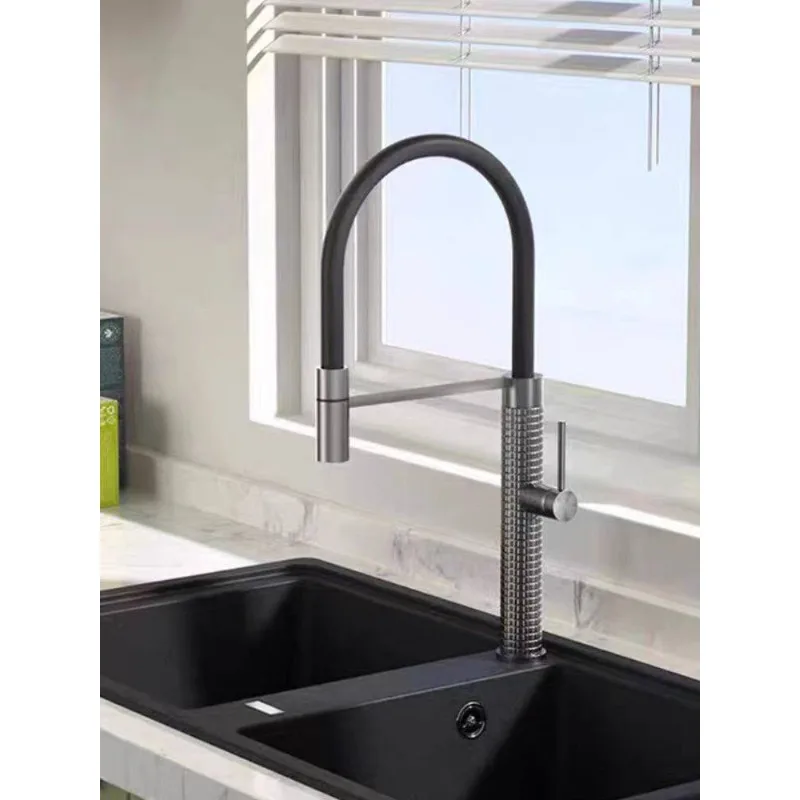 Looook Store Kitchen Faucet, Anti-splash Pull Down Sprayer Hot Cold All Copper Universal Rotating Sink Tap