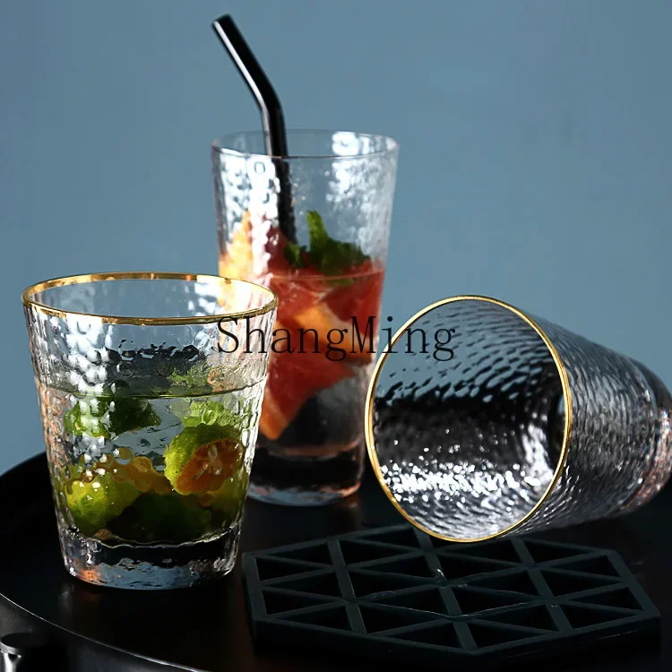 CL Phnom Penh Hammer Glass Creative Cold Drink Beer Cup Household Milk High Borosilicate Thickened Water Cup Set
