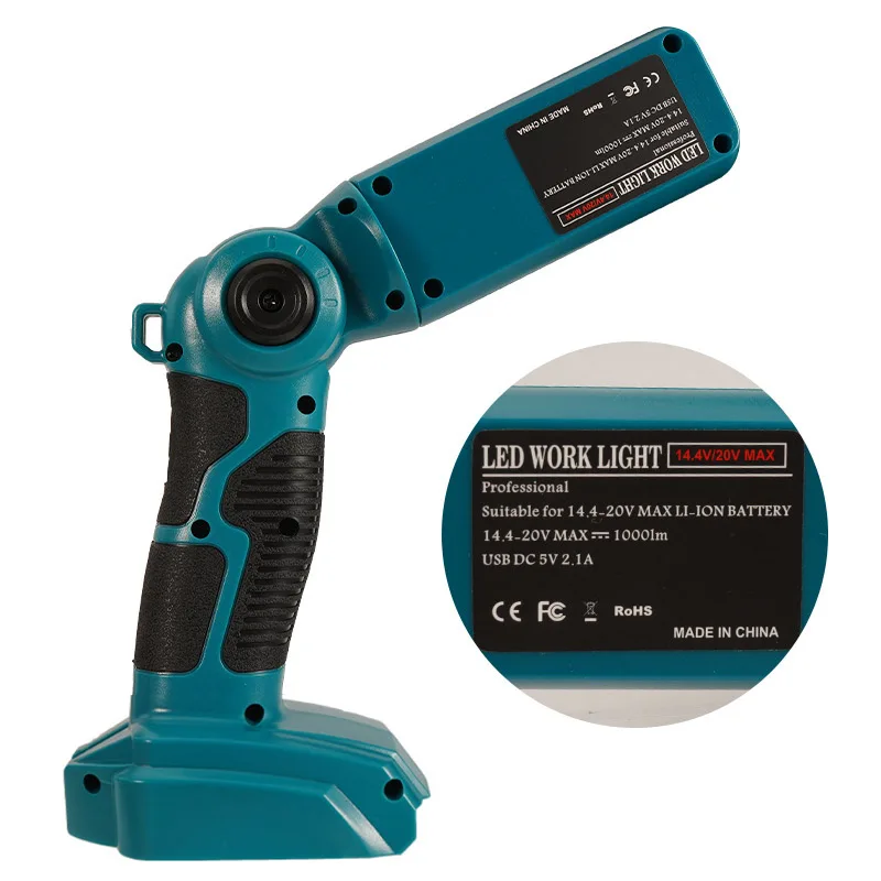Imagem -04 - Portátil Conduziu a Luz de Advertência do Trabalho da Lâmpada para Bosch 14.4v18v Bateria do Li-íon Bat618 Bat609g Lanterna Exterior Lâmpada de Mesa com Usb 12w