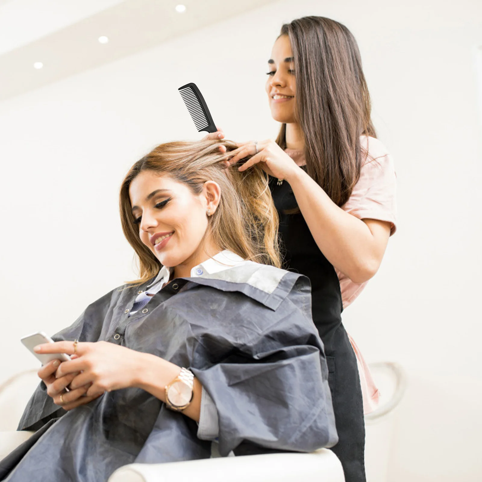 

12 шт. расческа для стрижки волос, распутыватель для укладки, пластик с широкими зубьями, прочный уход за кожей головы, термостойкий парикмахер, домашнее использование, парикмахерские услуги