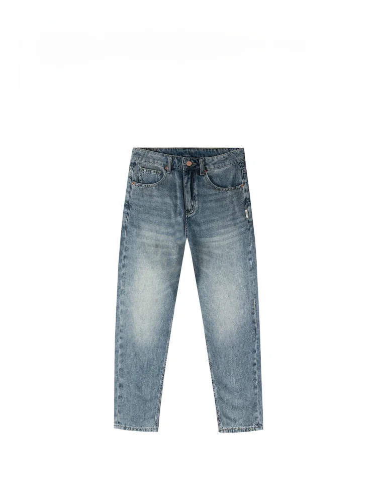 

BAIRBAOLIY Trendy Lightweight Men's Jeans Straight Fit Casual Versatile Long Pants Spring 2025 New Arrival Faion Urban Cott...
