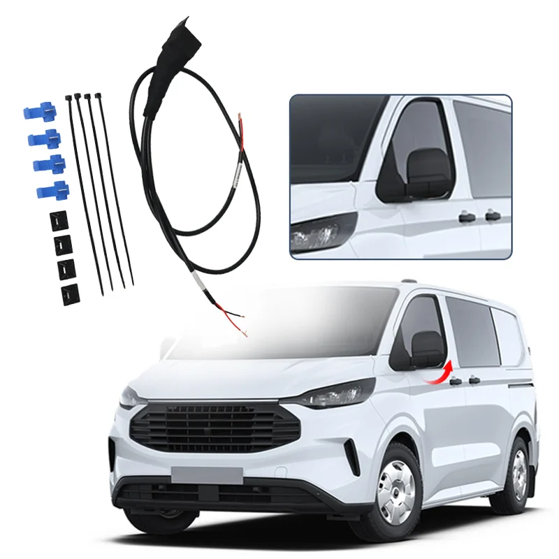 1set Customization For Ford Transit Custom Car Mirror Folding Module Conversion Kits Mirrors Fold On Lock/Un-Lock Replacement