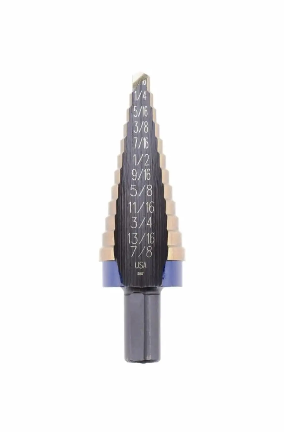 

Step Drill Bit 3/16 to 7/8 Inch Cobalt Alloy Steel 3/8 Shank for Metal Wood