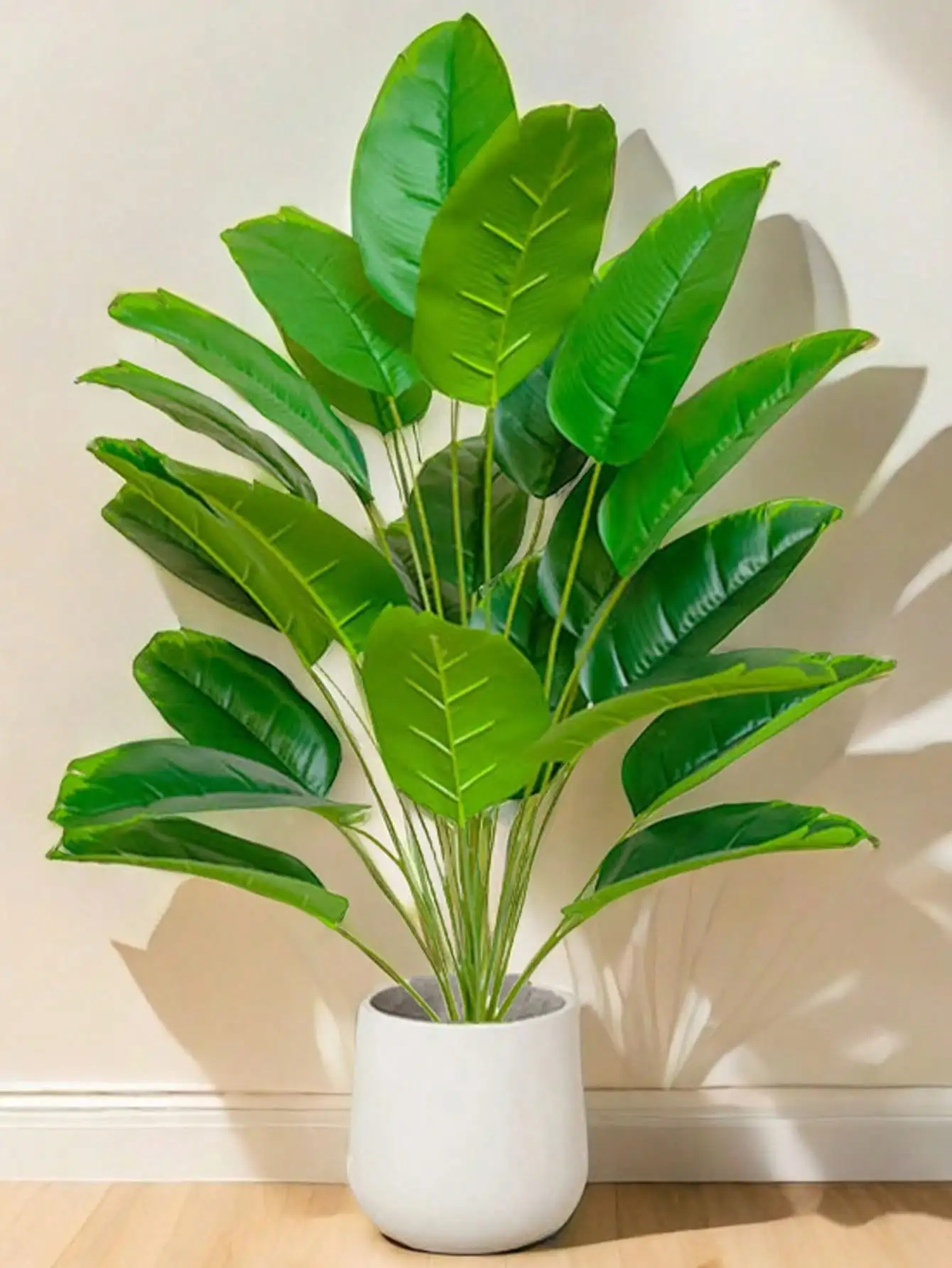 1pc Artificial Palm Plants Banana Leaves Faux Platic Fake Tropical Large Tree Leaves Imitation Leaf Indoor Outside Home Decor