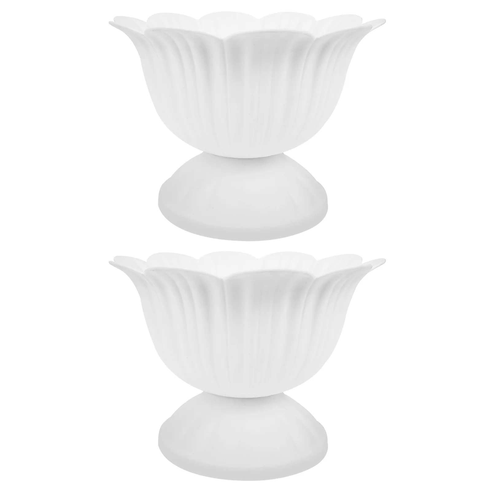 2 Pcs Roman Flower Pot Front Door Flowerpot Style Planter European Container Classic Plastic