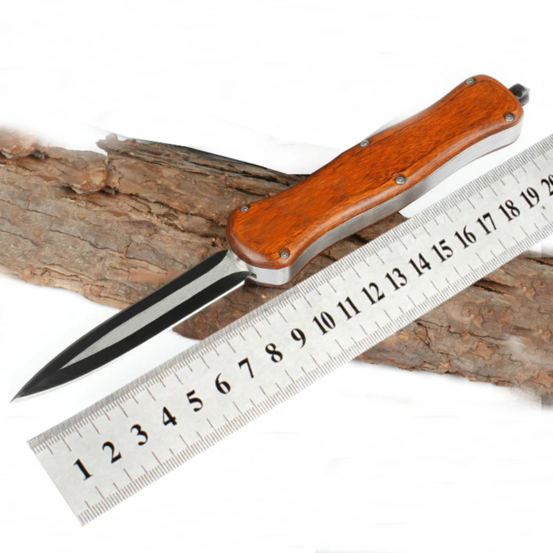 BM Knives 3300 Knife BENCH D2 MADE Blade WOOD Handle EDC  outdoor camping survival Pocket knives