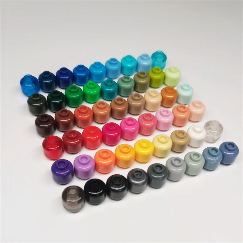 100pcs DIY MOC For 3626 Building Block Parts For Body Part Head (Plain) - Blocked Open Stud