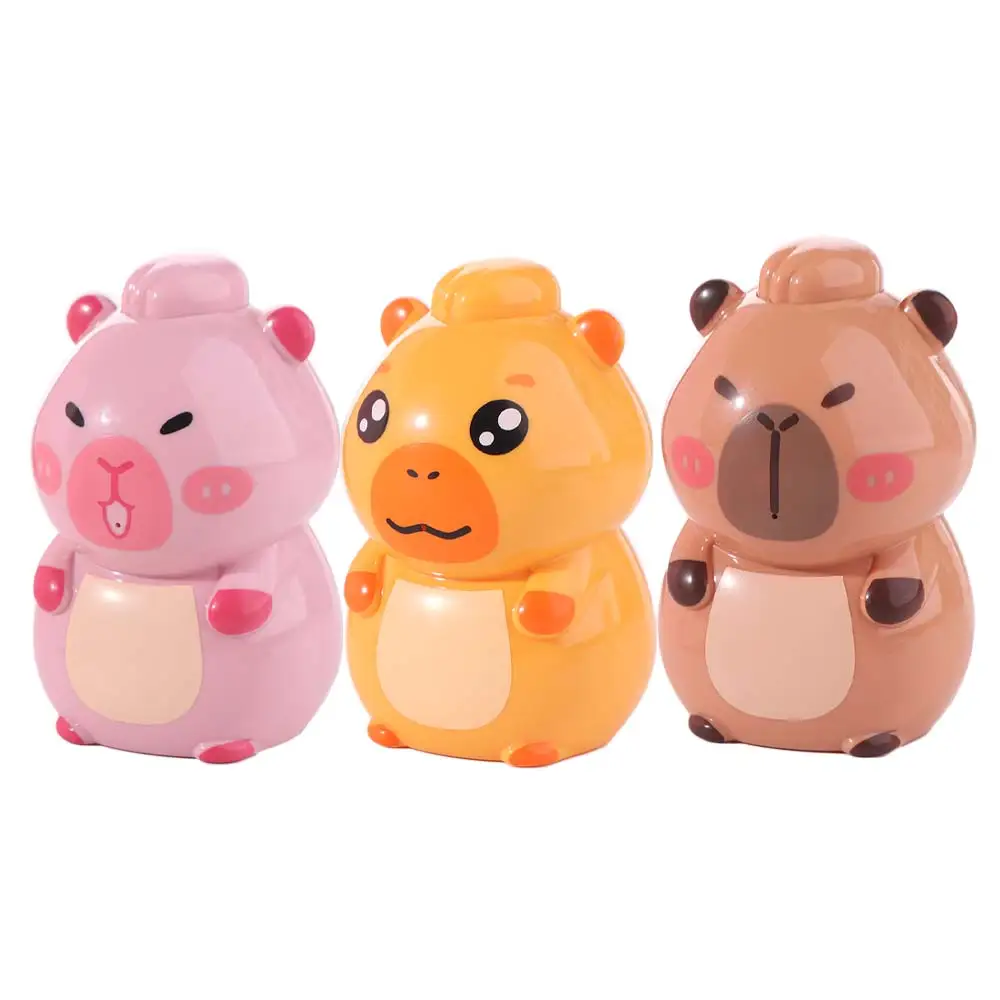 ชุดของเล่นฉีดน้ำคาปิบารา 3 ชิ้น/ชุด รูปการ์ตูนคาปิบารา พ่นไกล พกพาสะดวก แบบกด ของเล่นฉีดน้ำคาปิบาราสำหรับเล่นที่ชายหาด