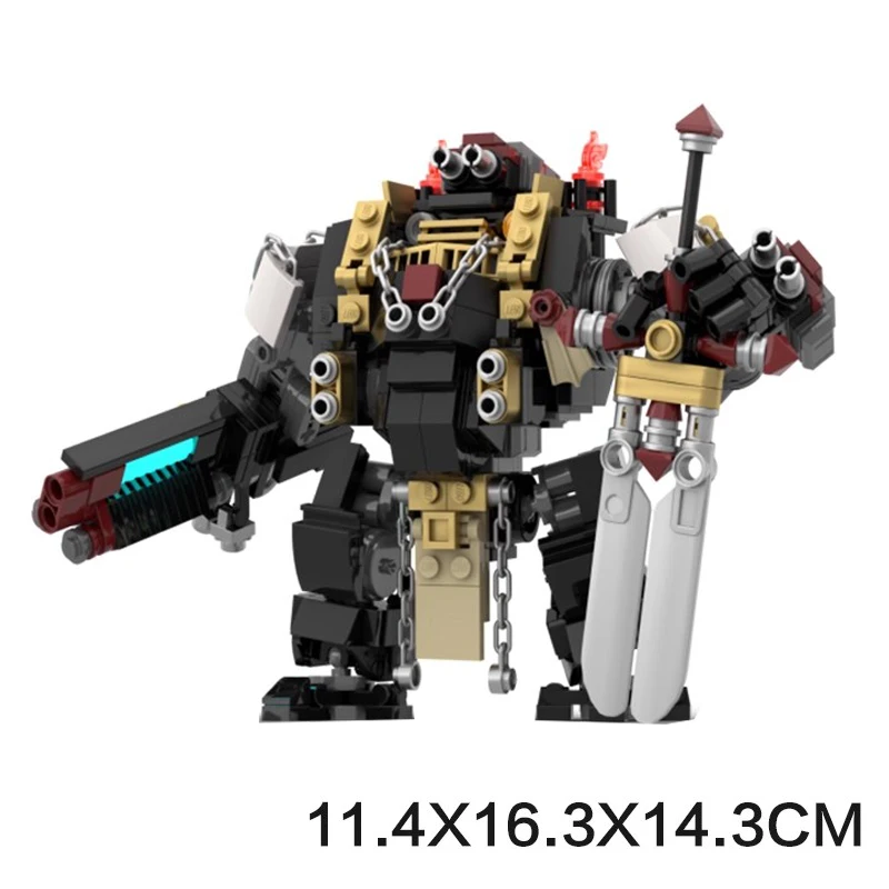 Bricklink MOC Battle Militaire Tank Land Raider Game Robot Redemptor Dreadnought Mecha Warrior Sets Bouwstenen Kid Speelgoed Gift