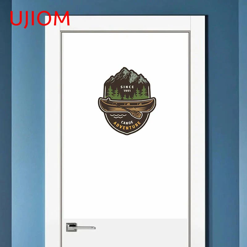 UJIOM 13cm X 11.1cm Adventure Vintage Wall Sticker Summer Decoration Decals Home Gate Windows Sill Dress Up Lockers Table Decor