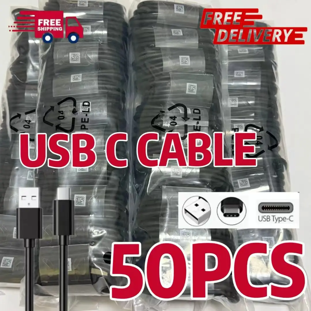 

MFIGlGK 50 шт./лот, кабель типа C/USB C, шнур быстрого зарядного устройства для Samsung Android