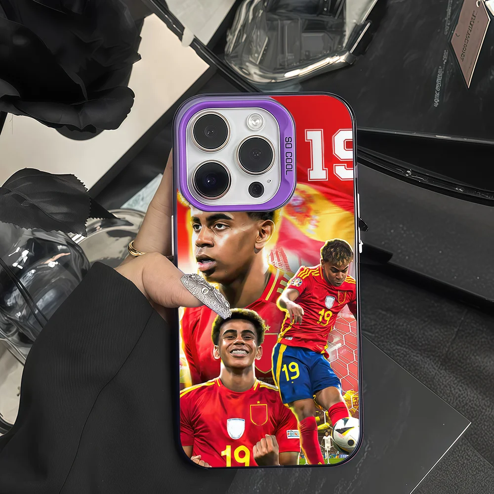 เคสโทรศัพท์ลายดาวฟุตบอล สำหรับ Samsung S25 S24 S23 A07 A17 A06 4G 5G ป้องกันแบบ IMD สีสันสดใส ลาย L-lamine Y-yamal