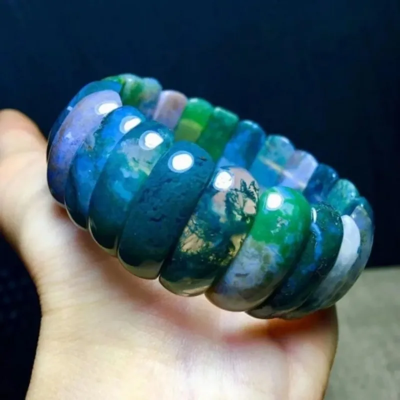 

Water Grass Agate Bracelet for Men and Women's Agate Bracelet Jewelry