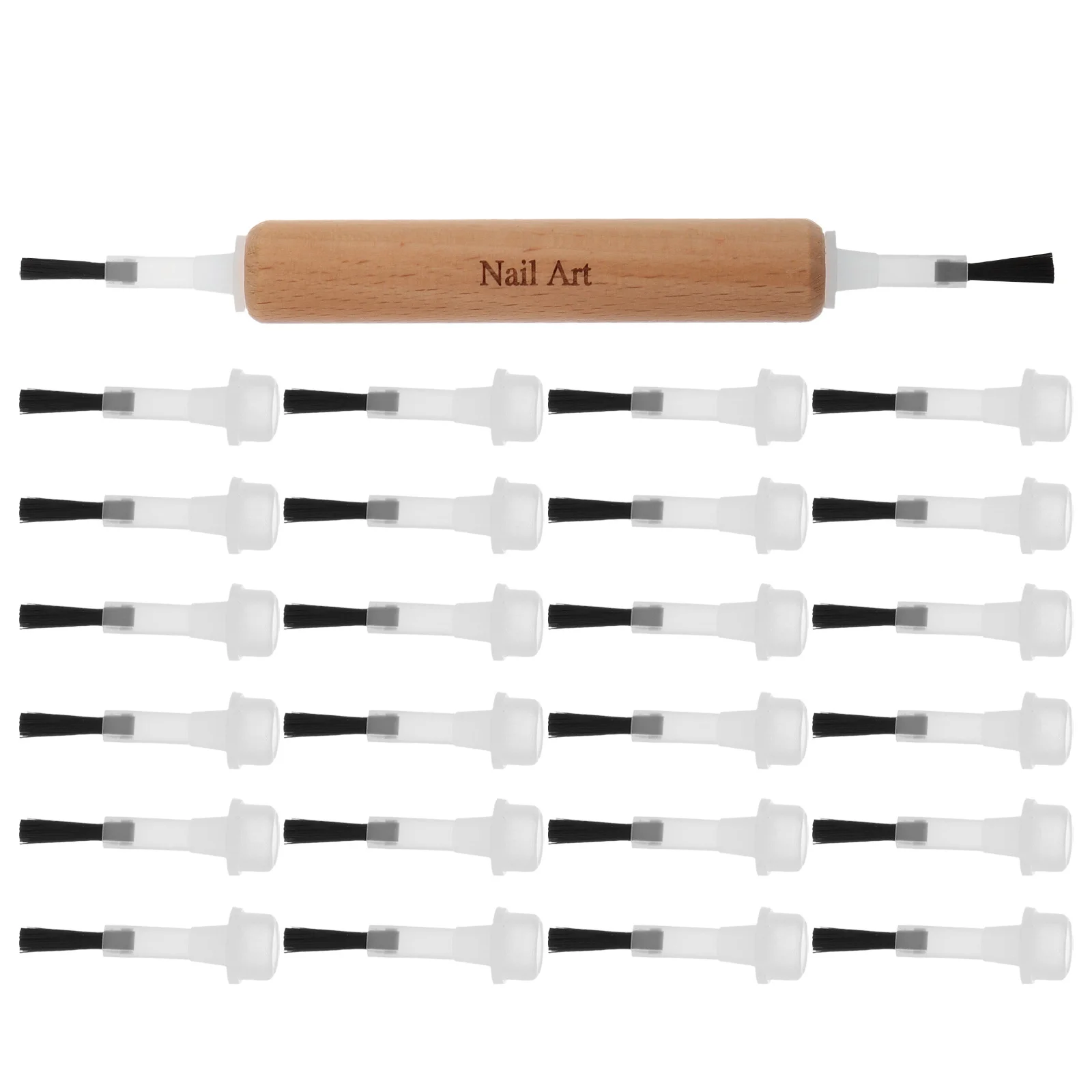 Dual Head Nail Liner Kit Detachable Replacement Brush Set Professional Nail Art Supplies Gel Brush Polish Tools for DIY and